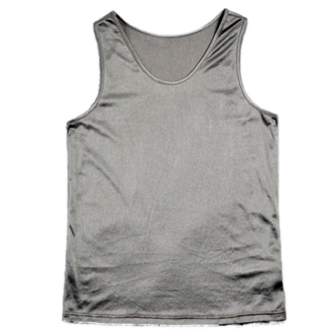 Picture of Anti Radiation Men  Tank, T-Shirt With Protection Shielding, 100% Silver-Nylon Fabric, 8900690, Large, Silver. Super Shielding Against RF Radiation